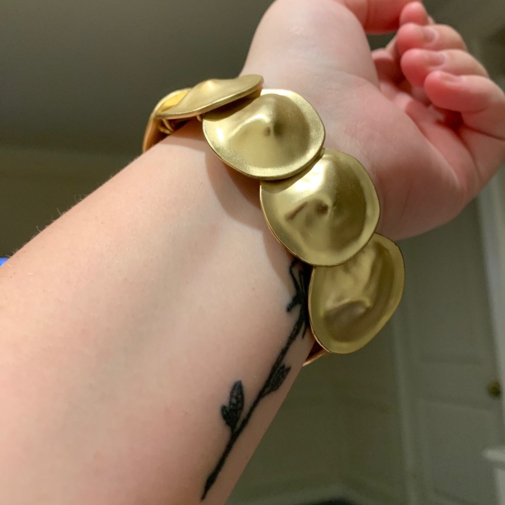 Gold statement bracelet